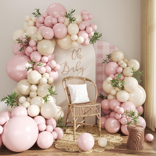 CROSSFINGERS dusty pink balloon arch kit ready for boho weddings and baby showers