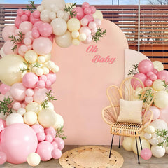 Crossfingers pastel pink and yellow balloons close-up showing quality latex