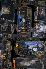 CrowD Games district boards feature rich artwork for atmosphere.
