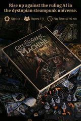 CrowD Games district tiles create an immersive steampunk city board for gameplay variety.