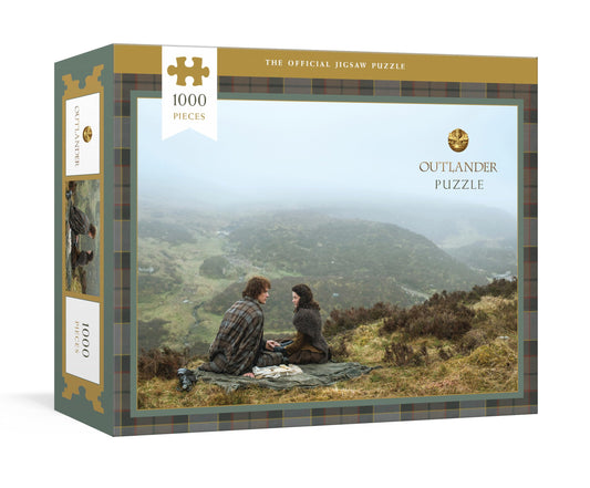 Crown Outlander puzzle hilltop picnic image, ideal for cozy evenings.