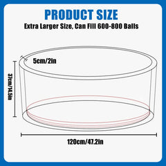 CROWNZONEE 47-inch diameter pit promotes easy setup for indoor or outdoor fun.