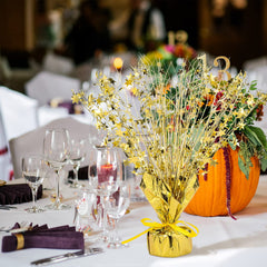 Crowye birthday or wedding table centerpiece creating a chic focal point