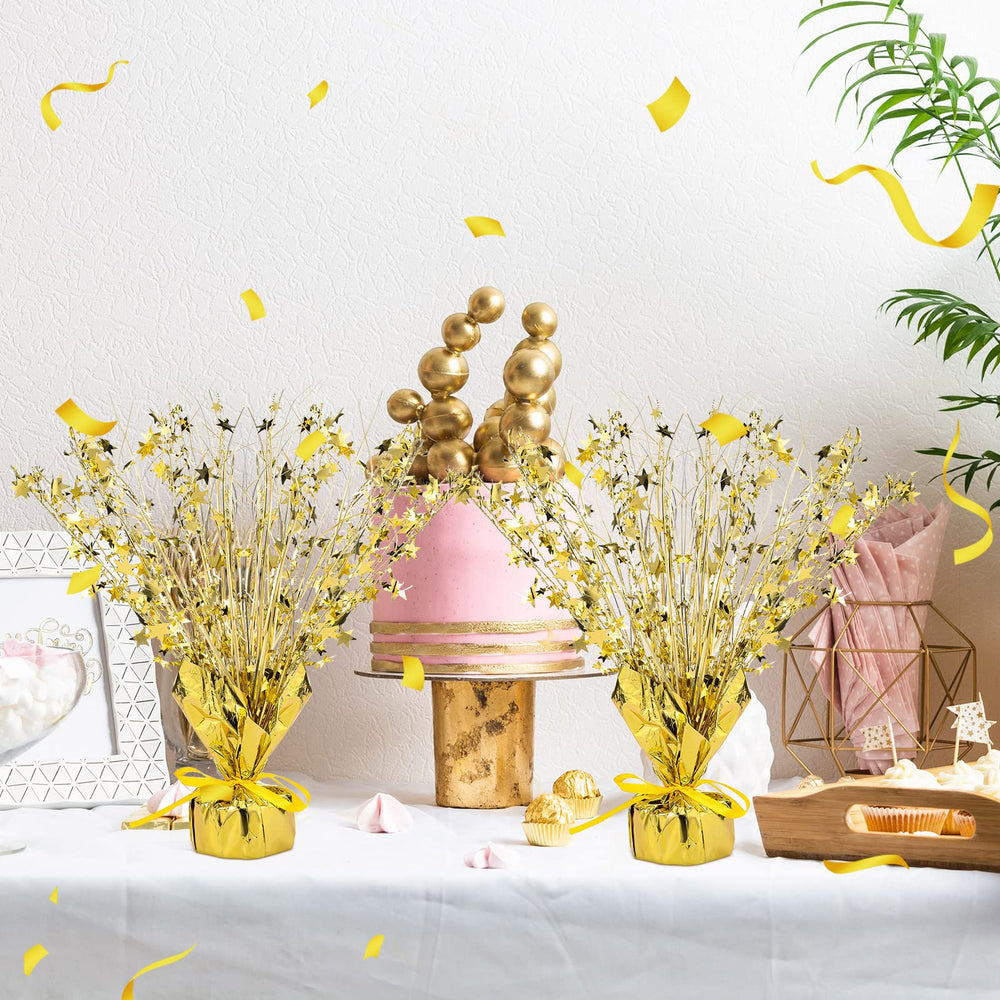 Crowye gold star centerpiece suitable for Christmas and New Year tables