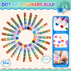 Crtiin 0.4oz bingo daubers with washable ink for bingo nights.