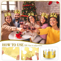 Crtiin classic gold crown design with varied shapes for a festive look.