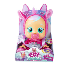 Cry Babies Hannah attached pacifier supports easy soothing during pretend play.