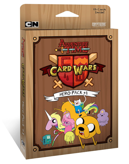 Cryptozoic Adventure Time Card Wars Hero Pack 1 Finn hero card ready for action.