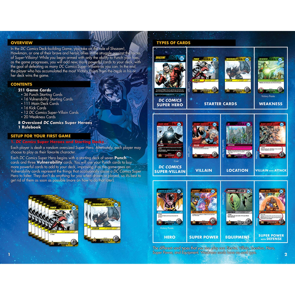 Cryptozoic DC Deck-Building Game: Heroes Unite components invite immersive, social play.