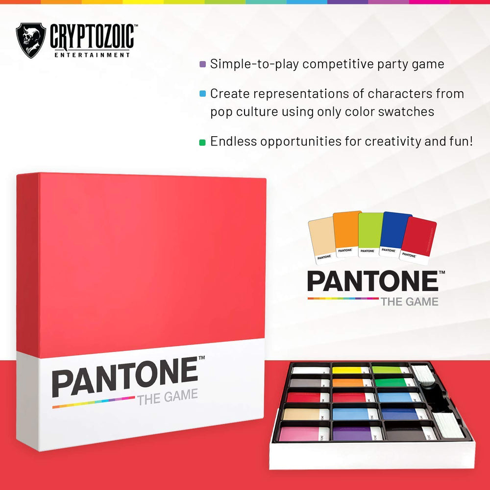 Cryptozoic Pantone The Game play area supports quick, social game nights.