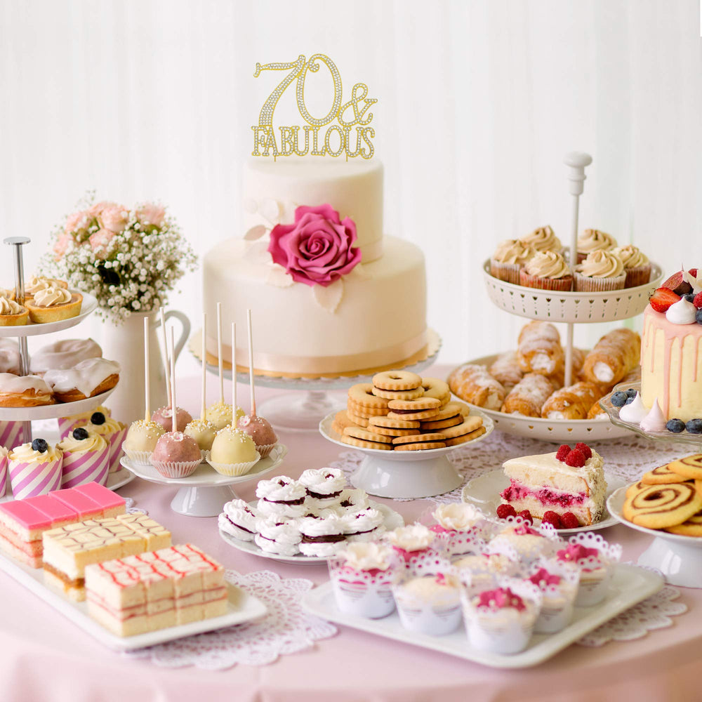 Crystal Creations topper prongs can be trimmed to fit most cakes.