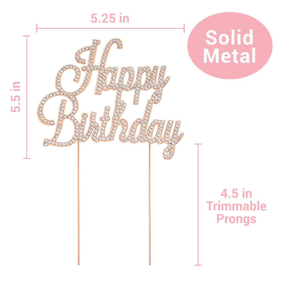 Crystal Creations sparkling rhinestones topper creates a focal point at birthdays