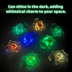 CRZQXOUR glowing turtle aquarium decoration for night ambiance.