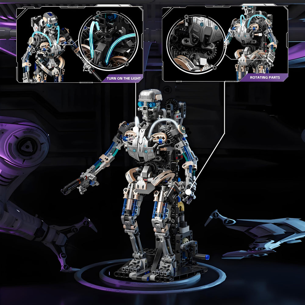 CSNRHG assembled skeleton robot demonstrates versatile pose capabilities at home.