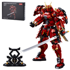 CSNRHG Double Knife Flow Samurai mech in assembly pose with detailed armor and bold color.