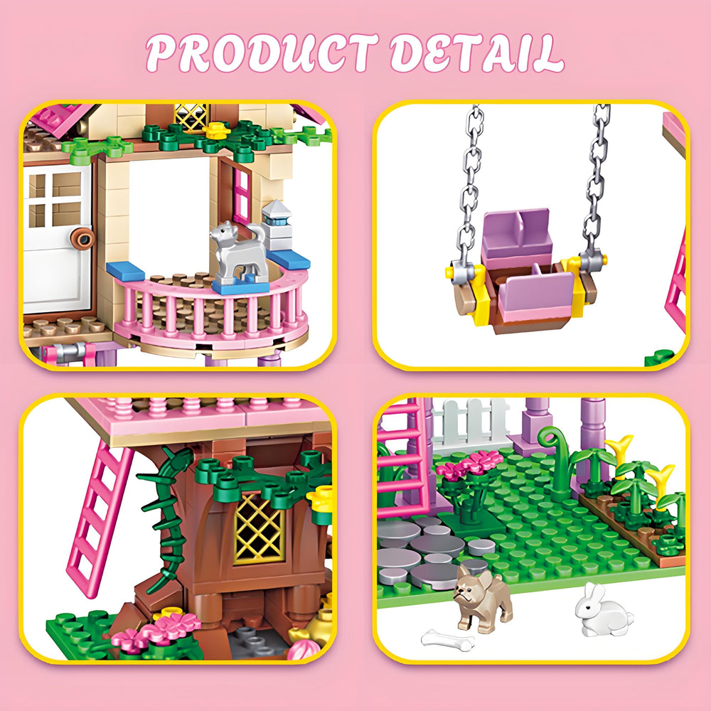CSNRHG Dream Tree House animal figures enrich role-play adventures.