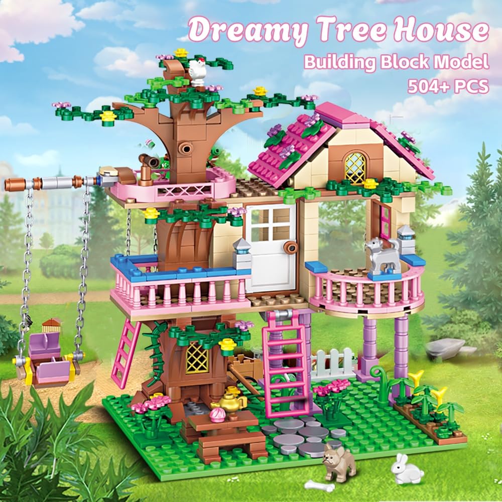 CSNRHG Dream Tree House working swing offers motion-filled playtime.