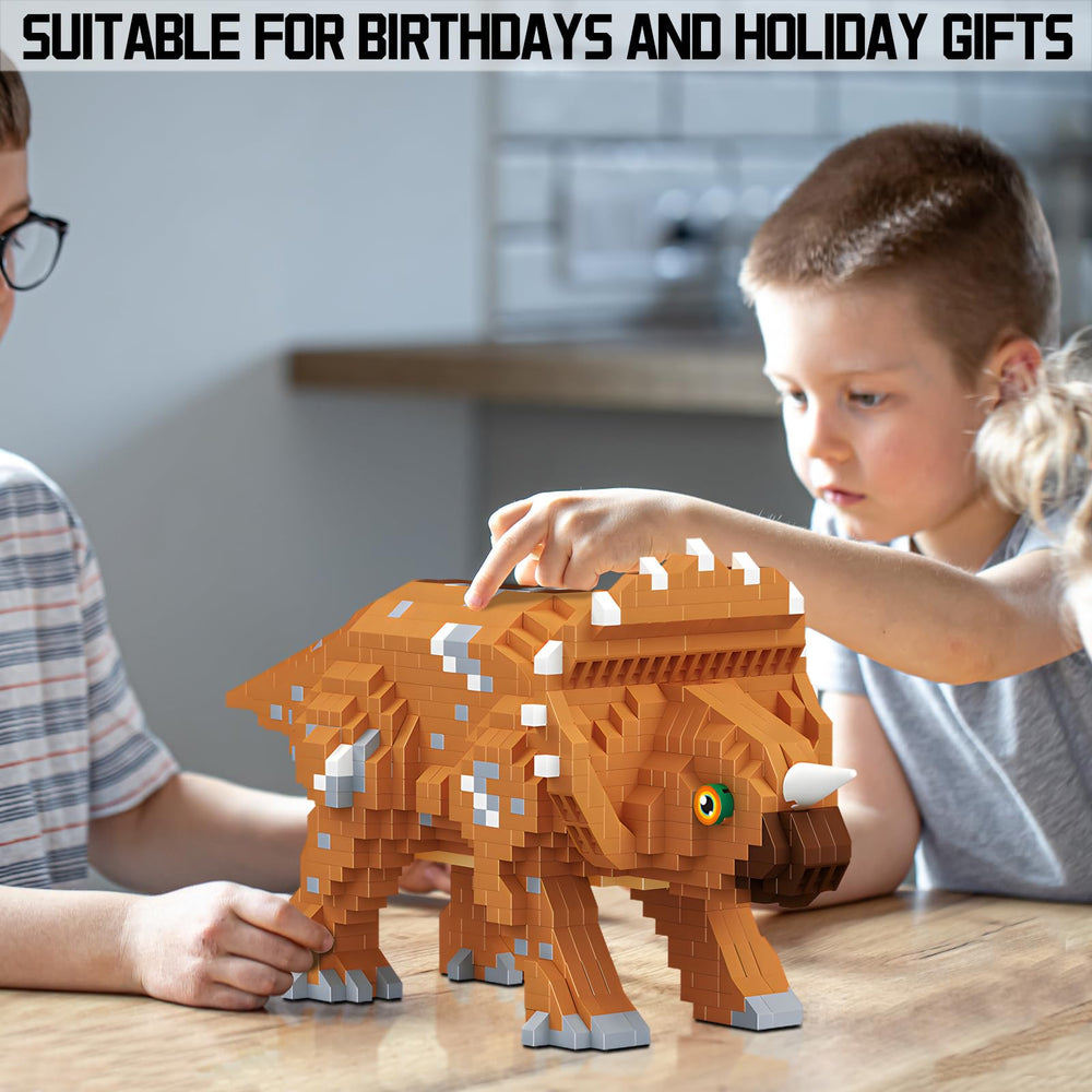 CSNRHG Triceratops fosters family build time and shared play.