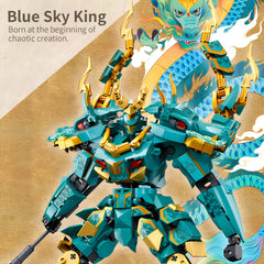 CSNRHG Green Dragon Samurai Mech heroic pose for storytelling and display