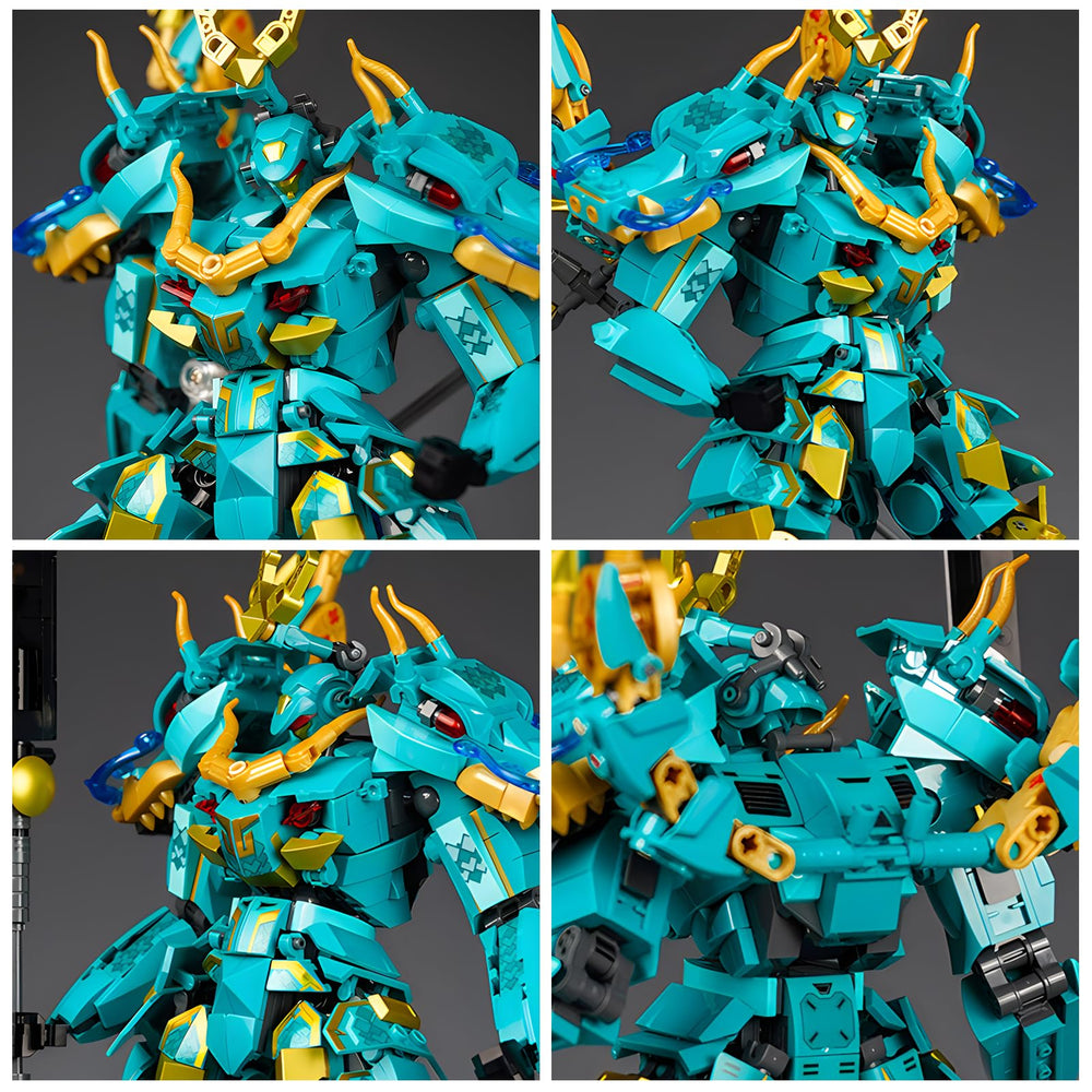 CSNRHG Green Dragon Samurai Mech packaging with instructions and color references