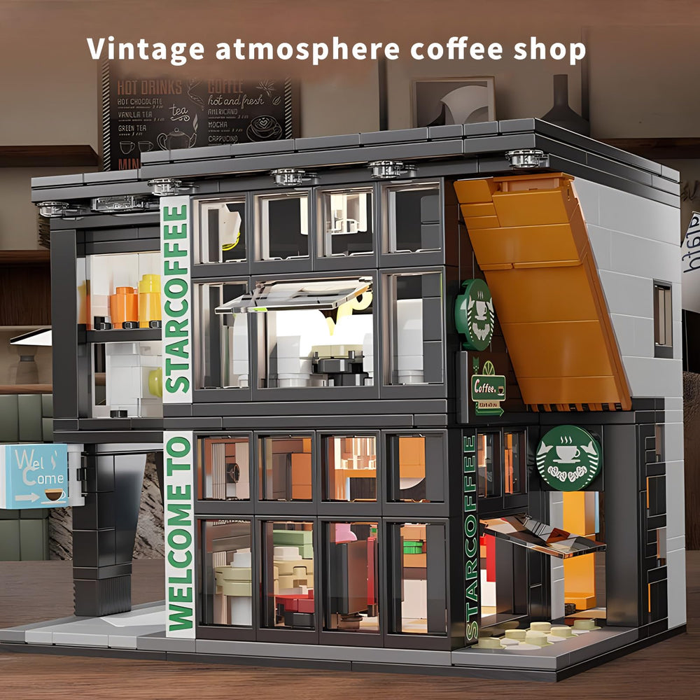 CSNRHG Coffee Shop Building Blocks: precise layout links grinding to tasting for authentic scenes.