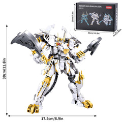 CSNRHG White Tiger Samurai mech side detail with articulated joints for dynamic posing