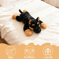 CSVBTRF weighted plush dog offers soothing heft for bedtime routines.