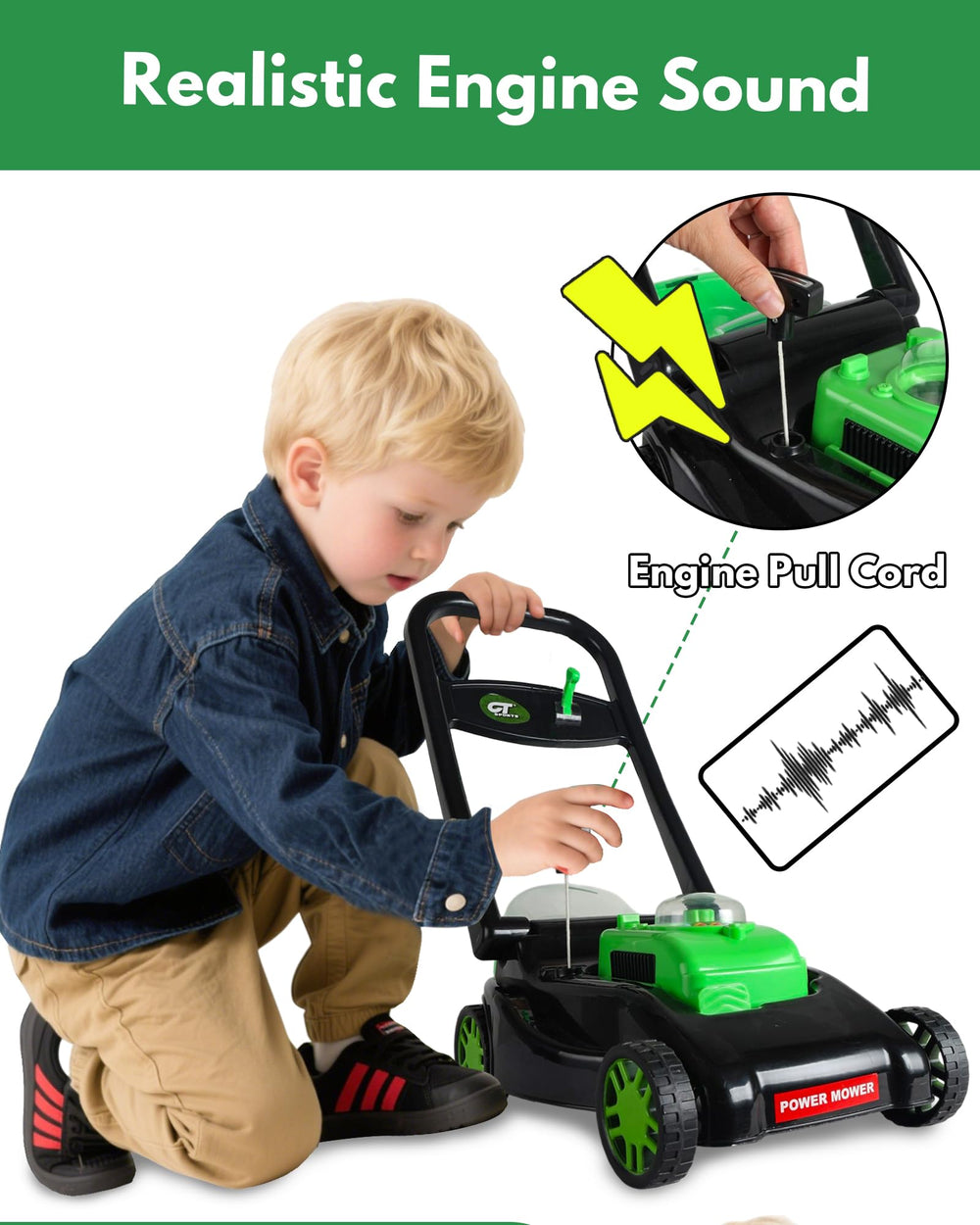 CT SPORTS lawn mower as a festive holiday gift for kids