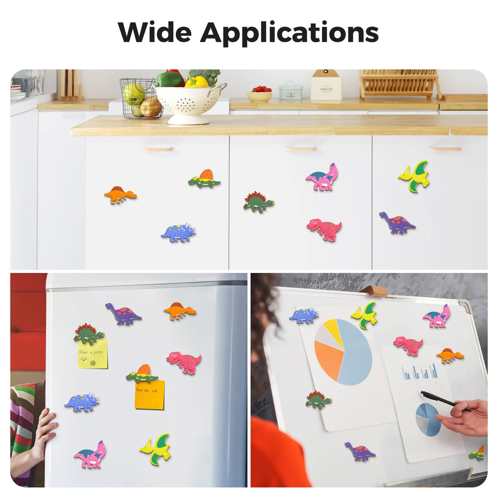CTIANWXY dinosaur fridge magnet on refrigerator demonstrates reliable magnetic hold