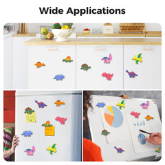 CTIANWXY dinosaur fridge magnet on refrigerator demonstrates reliable magnetic hold
