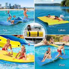 Rolled mat with storage straps for easy transport
