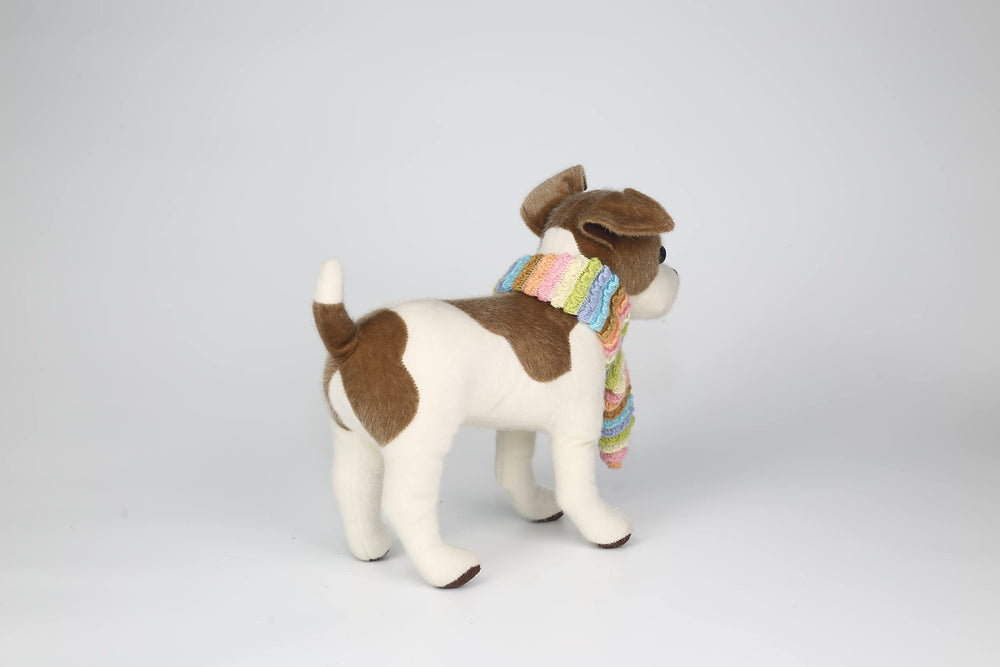 CU-MATE Jack Russell plush close-up showcasing craftsmanship and safe materials.