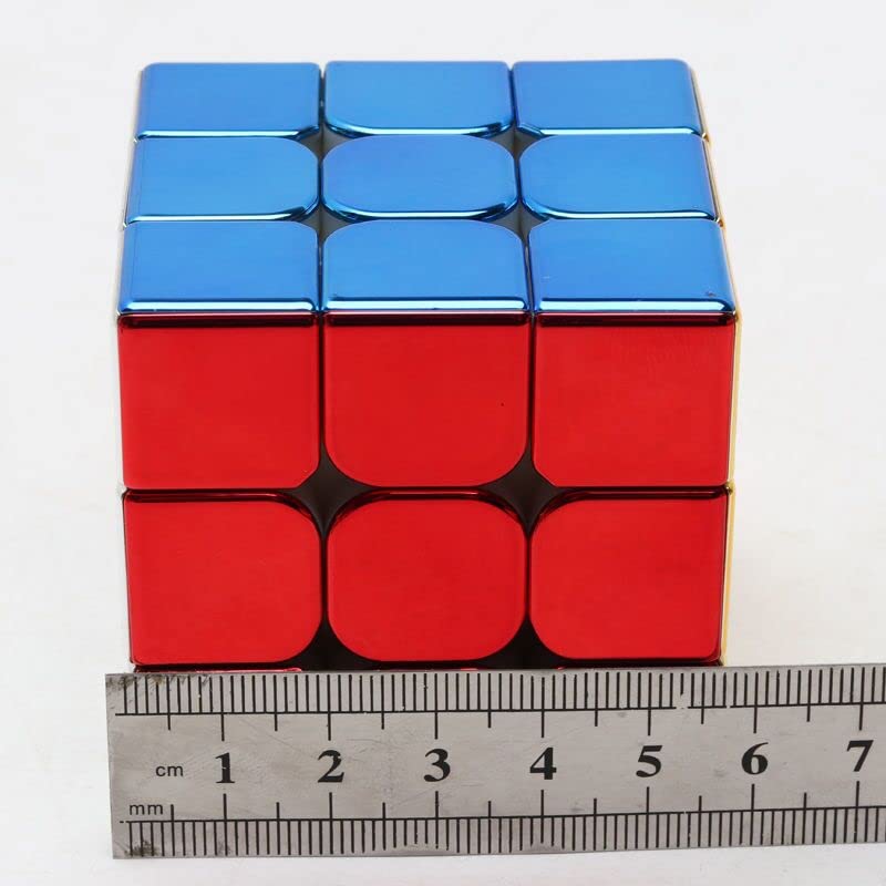 Cuberspeed Cyclone Boys Metallic 3x3 cube, top view, eye-catching mirror-like shine