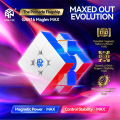 Cuberspeed GAN16 MagLev frictionless turning enables ultra-smooth spins at high speeds.