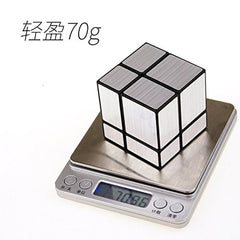 Cuberspeed Silver Magic Cube Mirror Silver Blocks shows precise shape-shifting details for solving practice.