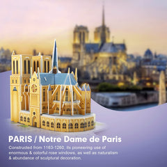 CubicFun Arc de Triomphe 3D puzzle showcases Paris landmarks.