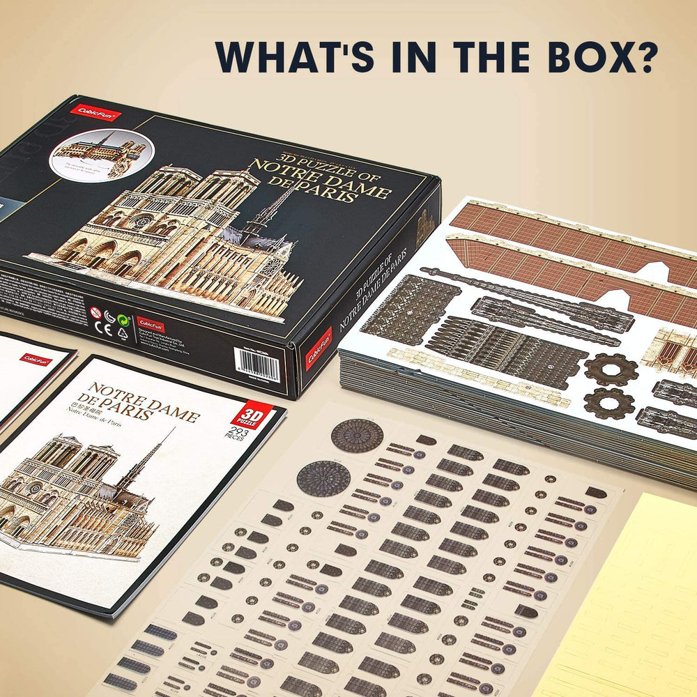 CubicFun Notre Dame 3D puzzle ready for Christmas décor and gift ideas