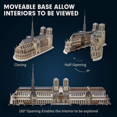 CubicFun Notre Dame 3D puzzle large dimensions provide a striking centerpiece in any space