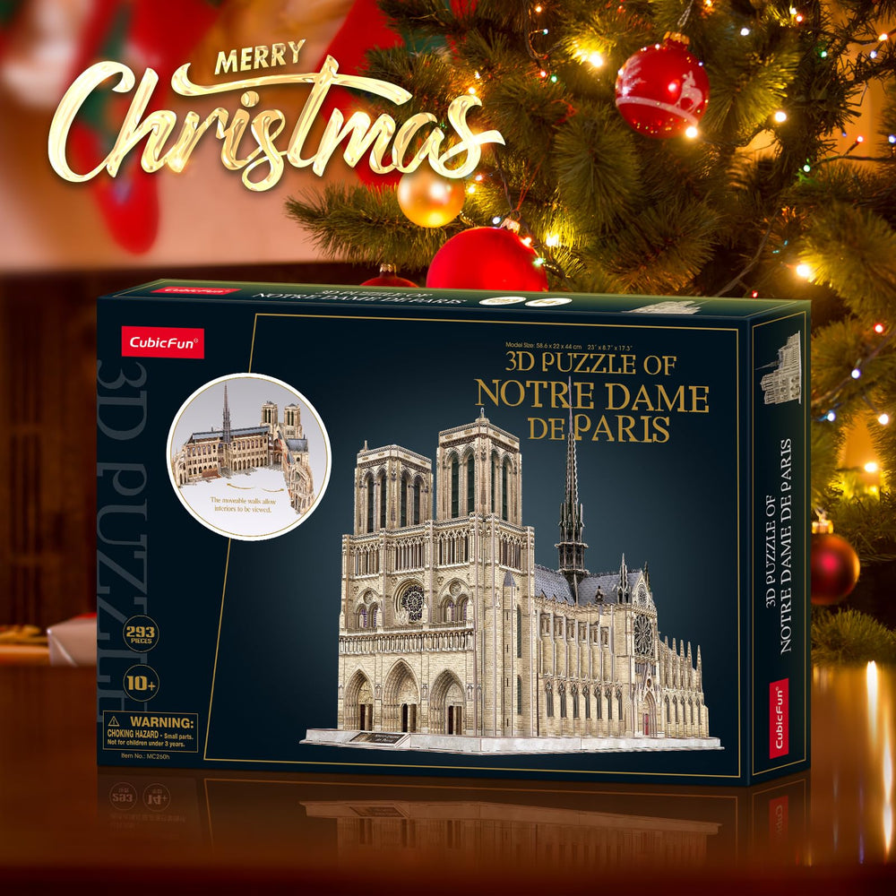 CubicFun Notre Dame 3D puzzle Gothic architecture detail elevates home office décor