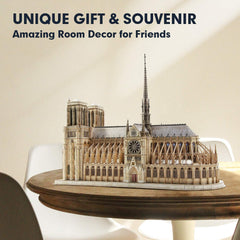 CubicFun Notre Dame 3D puzzle ideal for display on shelves or desks
