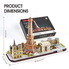 CubicFun Paris Cityline 3D puzzle decor adds a charming focal point to rooms.