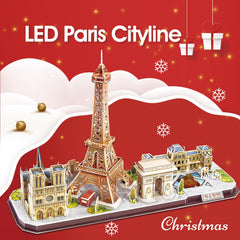CubicFun Paris Cityline LED assembly for engaging home or classroom projects.