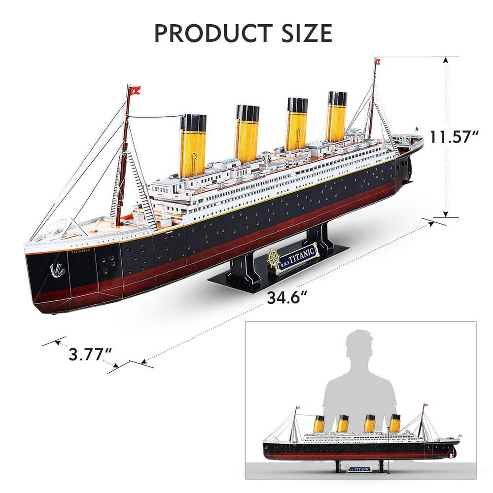 CubicFun Titanic tribute model evokes iconic scenes.