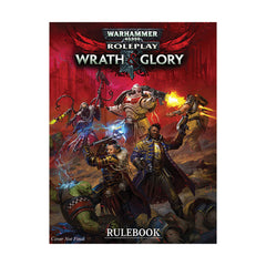 Cubicle 7 Wrath & Glory Core Rulebook cover, ideal for immersive Warhammer 40,000 RPG campaigns.