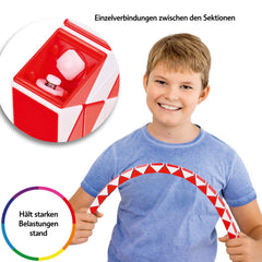 CUBIDI Magic Snake Cube red travel-friendly puzzle, keeps kids engaged on planes.