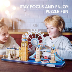 CubicFun Big Ben 3D puzzle provides satisfying construction and compact display