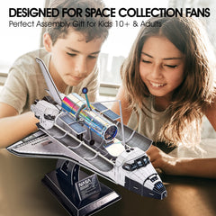 CubicFun NASA Space Shuttle Discovery landing-gear-shot showcases landing gear realism.