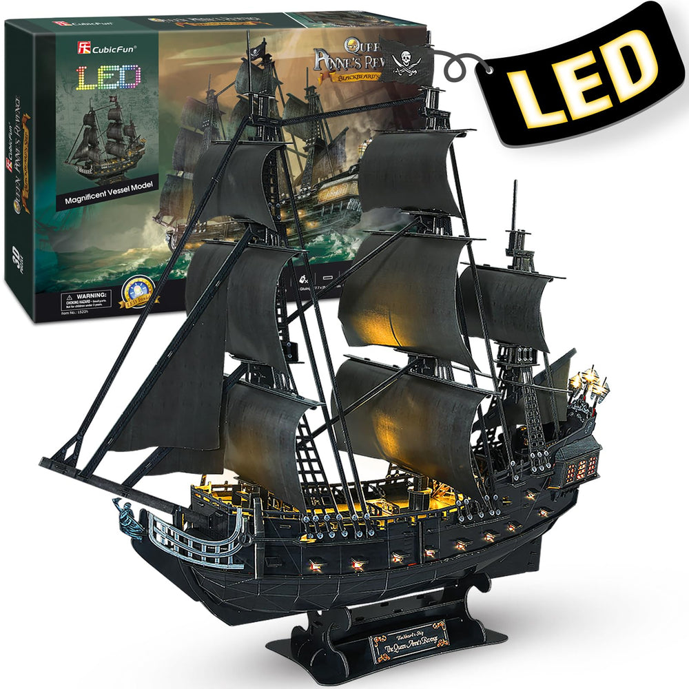 CubicFun Queen Anne's Revenge assembly model for display