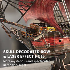 Cubifun Queen Anne's Revenge rigging close-up supports immersive puzzle play.
