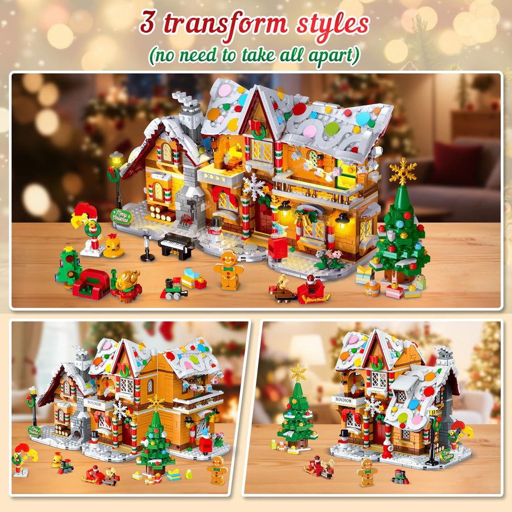 CUBIMANA 2025 gingerbread house side view highlighting compact two-story design